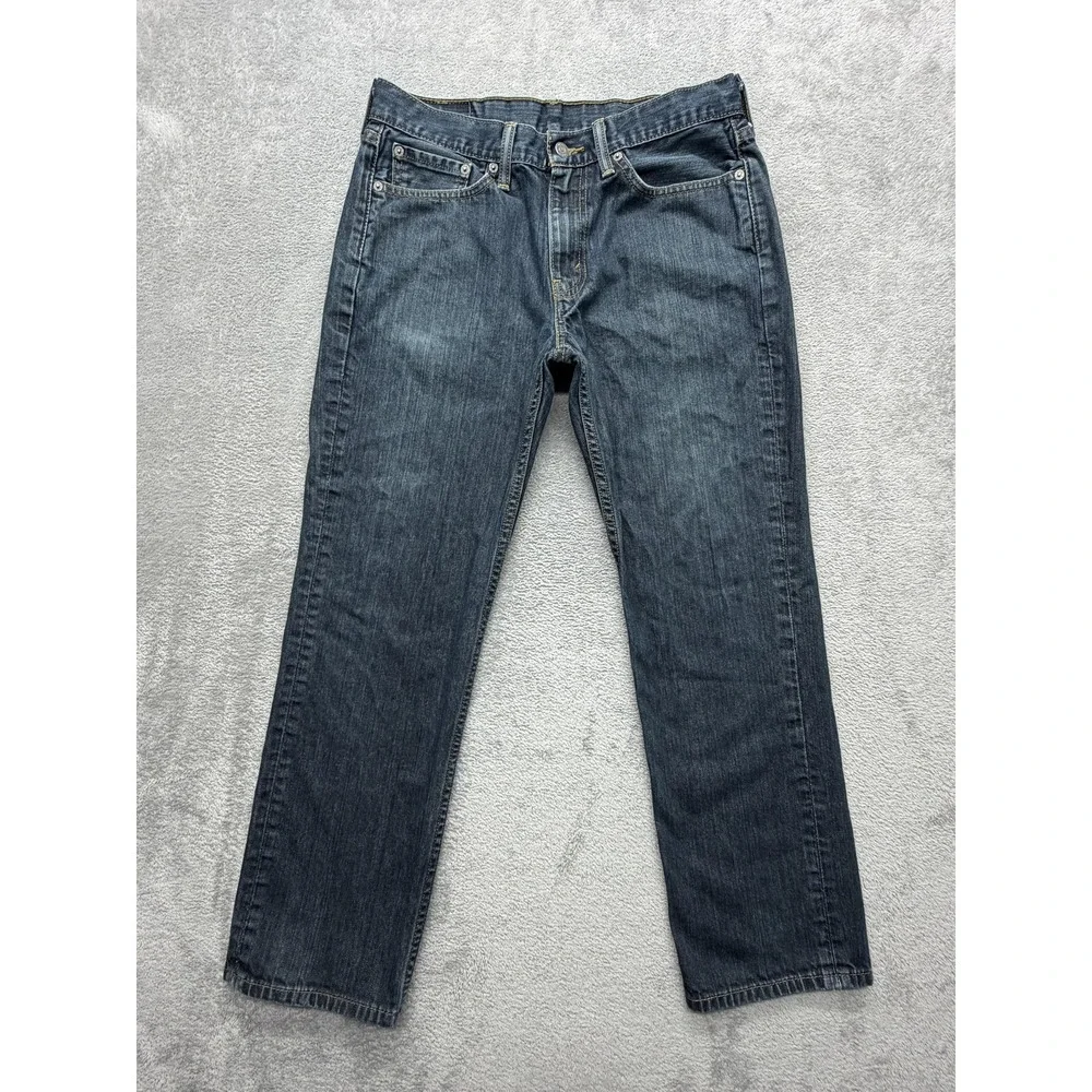 Levis 514 Jeans Mens Measured 32x27 Blue Straight Regular Denim Button‎ Fly